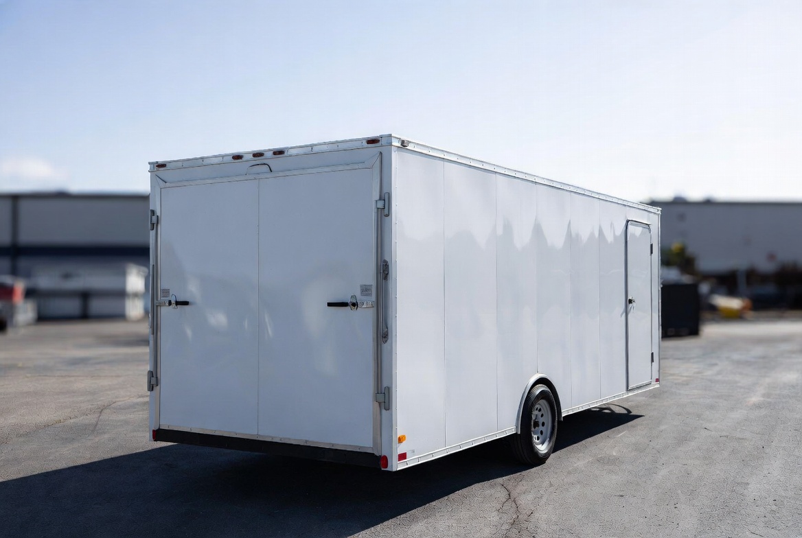 2025 EZ Hauler EH 7×16 Cargo New cargo trailer, 16' x 7', 7,000 lb GVWR, for sale at The Trailer Store in Winnemucca, Nevada (I-80), stock #TTS-2404 — exterior side view 2025 EZ Hauler EH 7×16 Cargo New cargo trailer, 16' x 7', 7,000 lb GVWR, for sale at The Trailer Store in Winnemucca, Nevada (I-80), stock #TTS-2404 — exterior side view