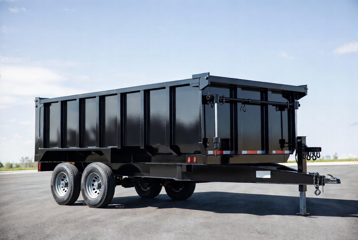 2025 Teton DT-12 Scissor Dump New dump trailer, 12' x 82", 9,990 lb GVWR, for sale at The Trailer Store in Winnemucca, Nevada (I-80), stock #TTS-2410 — exterior side view 2025 Teton DT-12 Scissor Dump New dump trailer, 12' x 82", 9,990 lb GVWR, for sale at The Trailer Store in Winnemucca, Nevada (I-80), stock #TTS-2410 — exterior side view