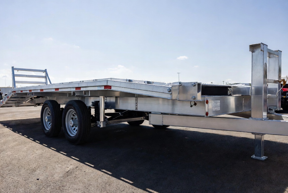 2025 Walton WT-22 Tilt Deck New tilt deck trailer, 22' deck, 14,000 lb GVWR, for sale at The Trailer Store in Winnemucca, Nevada (I-80), stock #TTS-2406 — exterior side view 2025 Walton WT-22 Tilt Deck New tilt deck trailer, 22' deck, 14,000 lb GVWR, for sale at The Trailer Store in Winnemucca, Nevada (I-80), stock #TTS-2406 — exterior side view